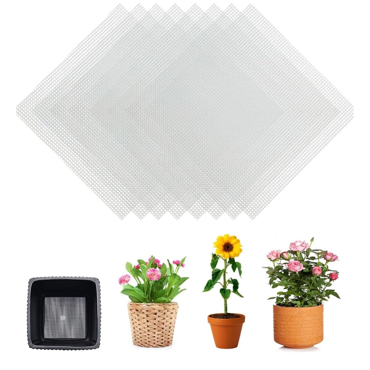 HASTHIP® 50PCS Flower Pot Hole Mesh Pads