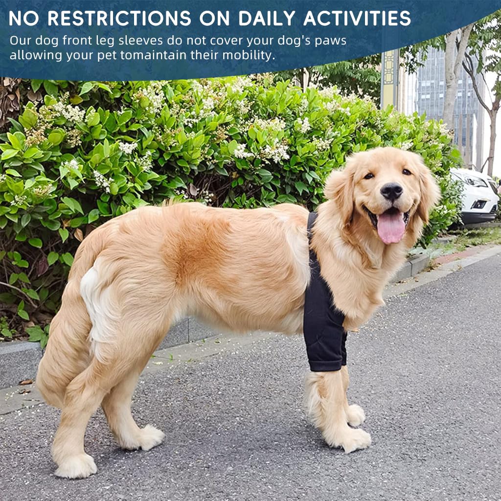 Qpets Dog Leg Brace for Injury Recovery with Quick Release Stretchy Belt and Breathable Pads | 27.5–42.5kg 2XL