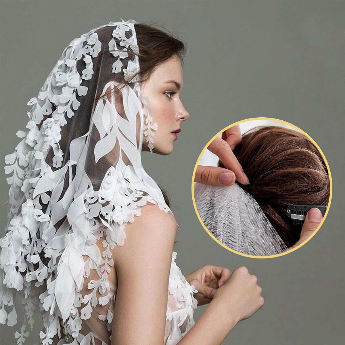 MAYCREATE Chunni Dupatta Fixing Clip Set of 6 for Secure Shawl Draping with Stainless Steel Pins