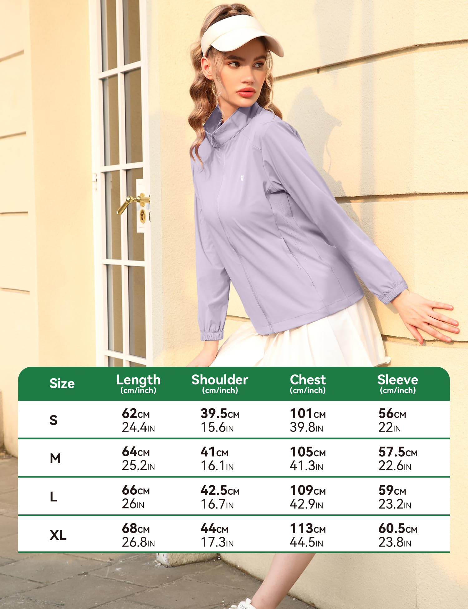 Venzina Women's UPF 50+ Sun Shirt for Hiking and Travel with 4-Way Stretch Mesh | Light Purple