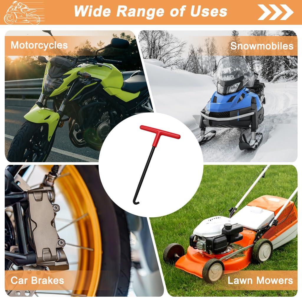 STHIRA Motorcycle Brake Hook Tool for Brake Spring Removal with 5.9 in T Handle | Hardened Steel