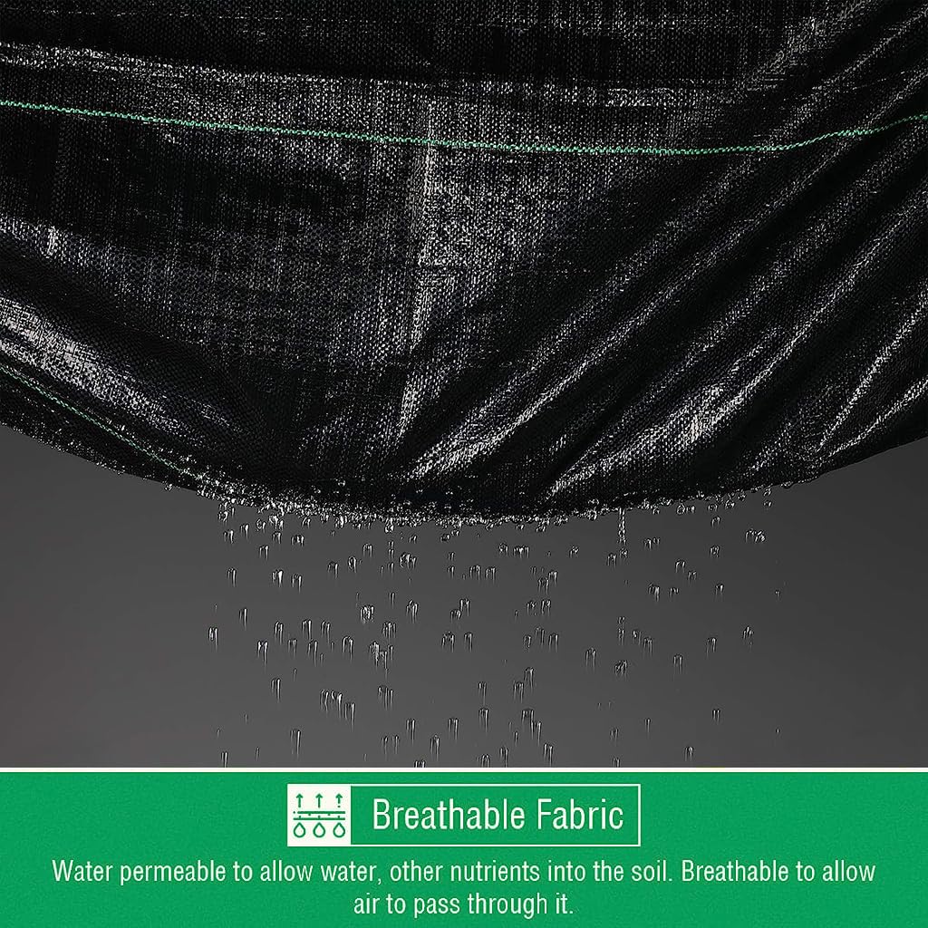 Optifit Weed Control Membrane for Garden and Landscaping 3.3ft x 33ft | UV Resistant Black Barrier