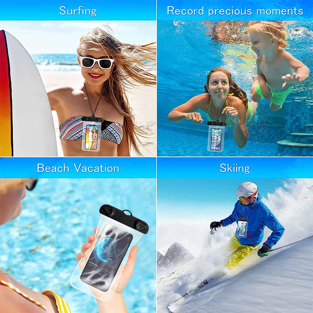 Waterproof Mobile Pouch for Underwater Use with IPX8 Seal and Dual Safety Buckles | Fits 6.9 in Phones