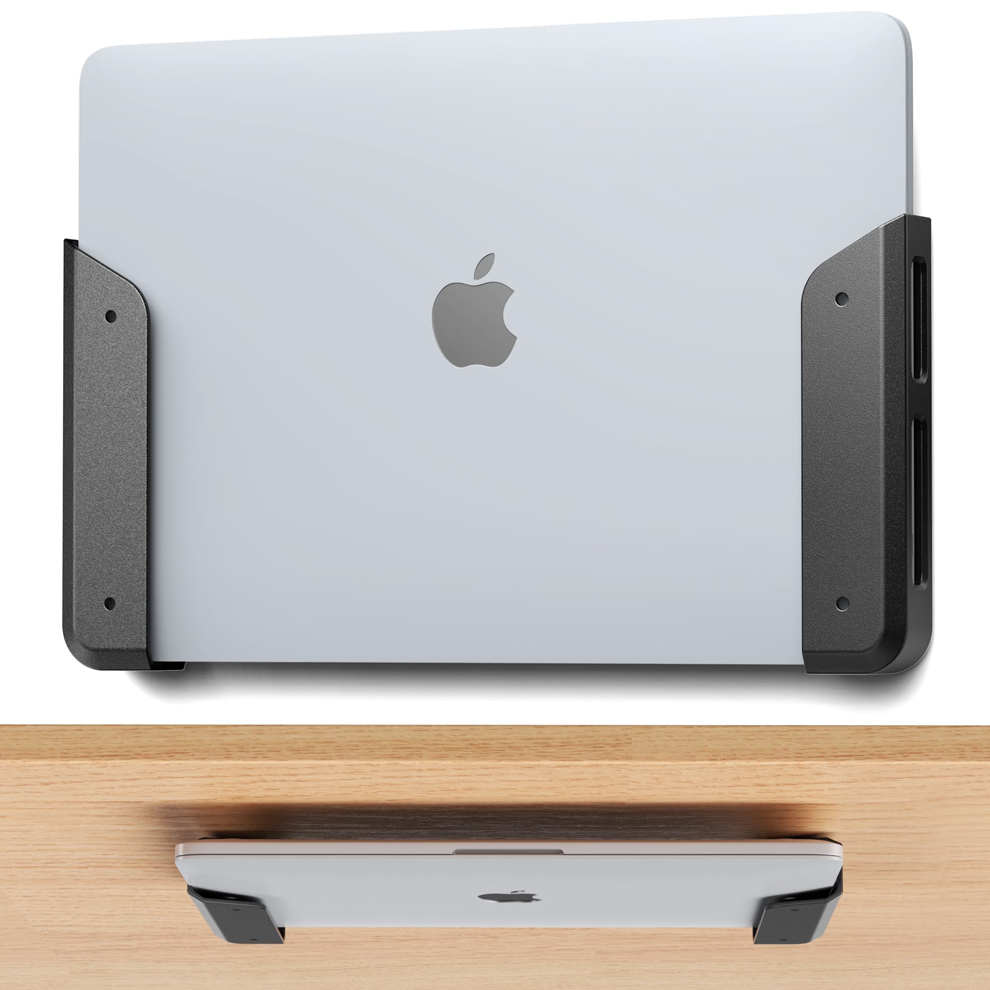 ZORBES® Wall & Under Desk Laptop Mount Holder with Adhesive & Screws in,1.02