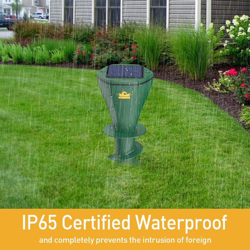 HASTHIP Ultrasonic Pest Repeller for Garden with Solar Power and 3 Frequency Modes | 2 Pcs Set