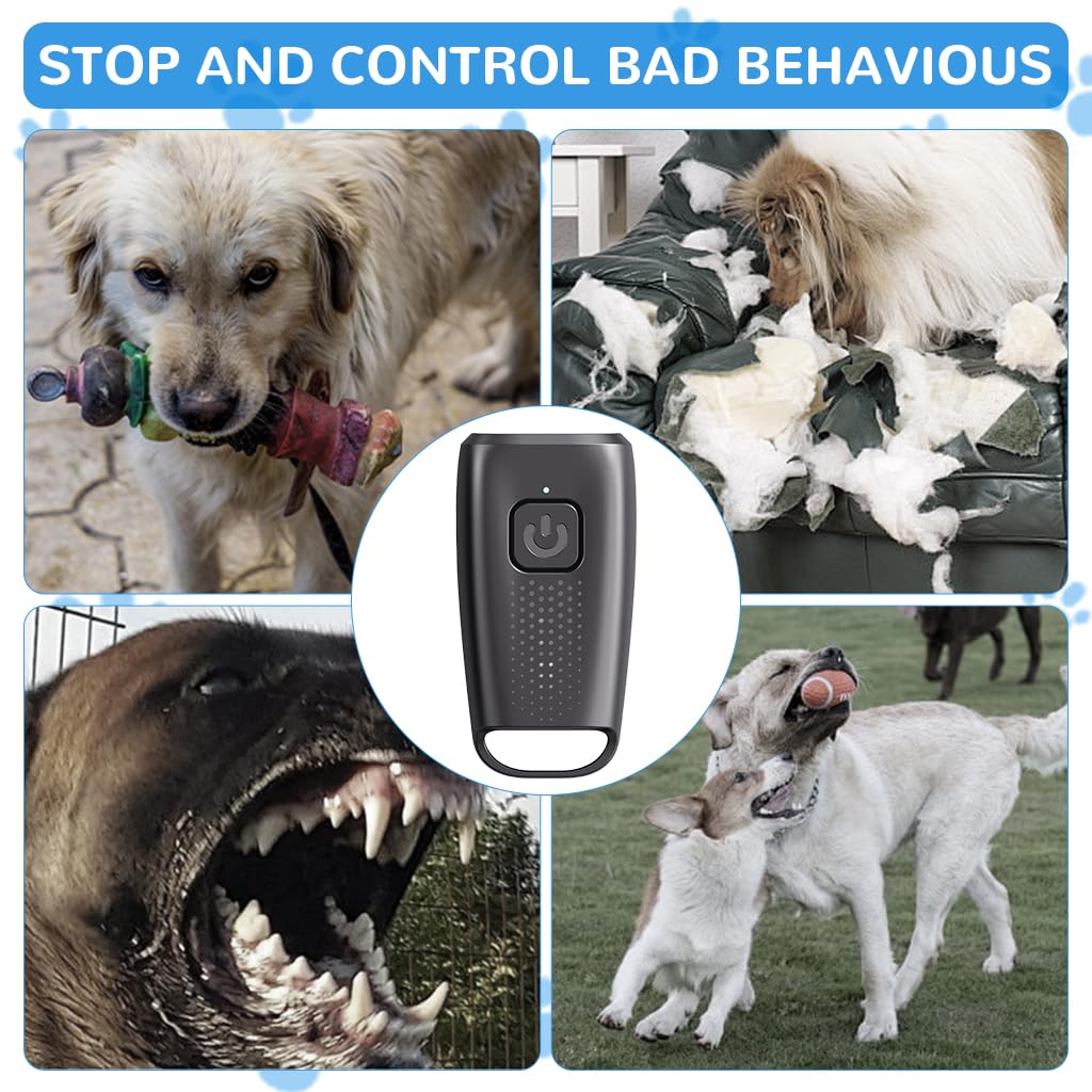 Qpets Ultrasonic Bark Guard for Dogs with 40kHz Safe Sound and USB Rechargeable Design