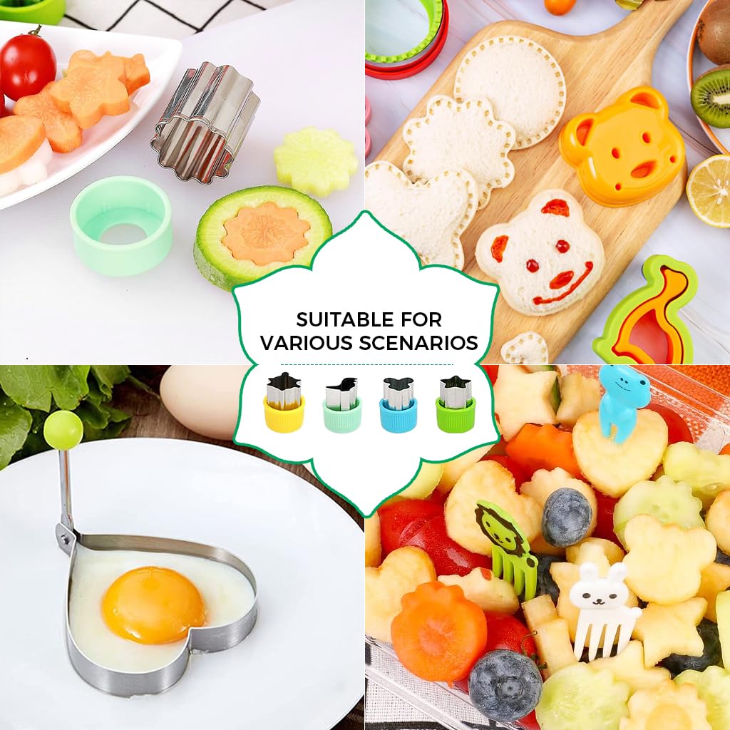 HASTHIP Cookie Cutter Shapes Set for DIY Baking with One Push Demold Tool | 32 Pcs Stainless Steel for Kids