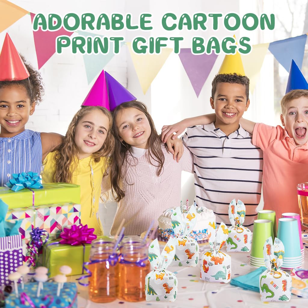 ZIBUYU Gift Wrapping Bags for Party Favors featuring Tie Up Closures and EVA Material | 50pcs 14x23cm