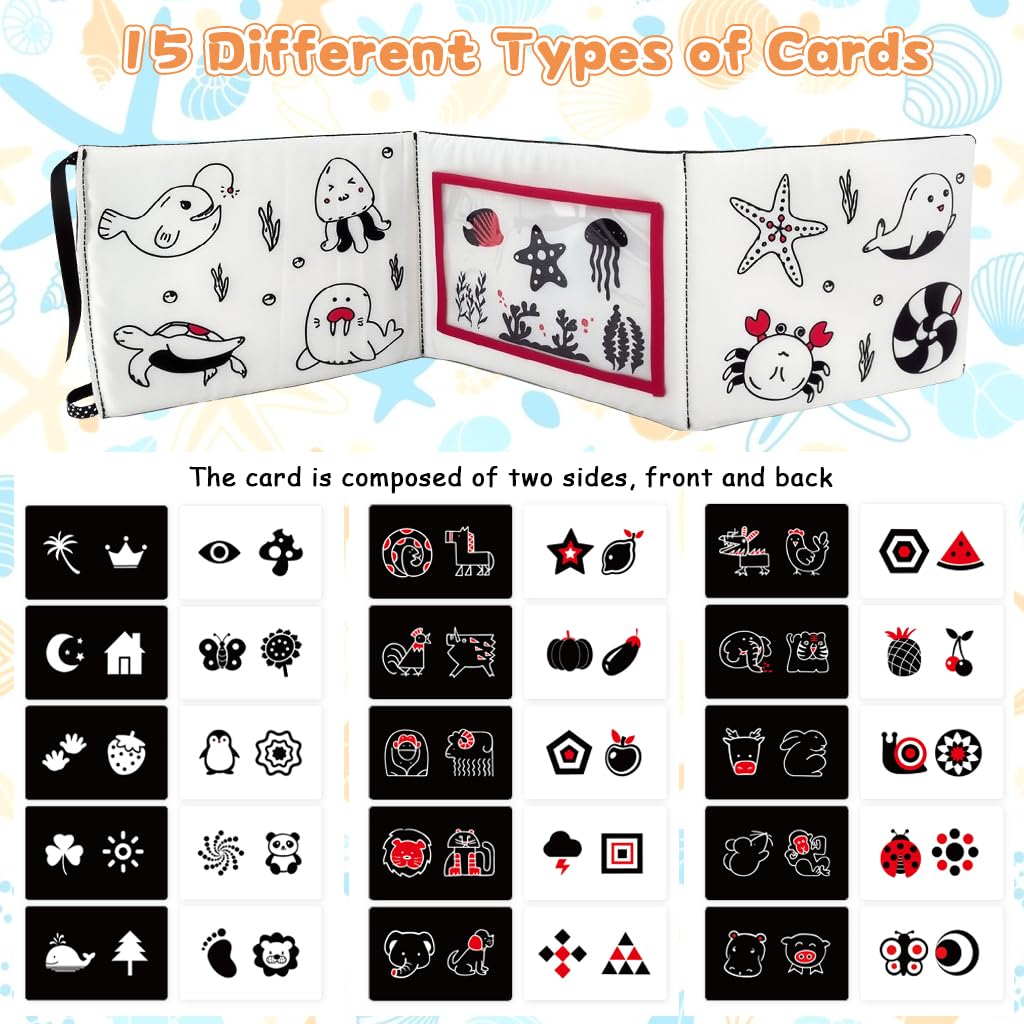 SNOWIE SOFT Baby Cloth Book for Early Learning with 3D Animal Tails and BPA Free Fabric | Sensory Toy for Newborns 0-12 Months