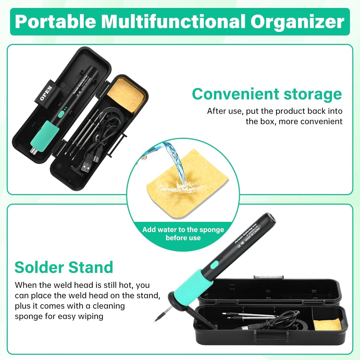 Serplex Electric Soldering Iron Kit for DIY Repair with 80W Power and Adjustable 200–450°C Temperature