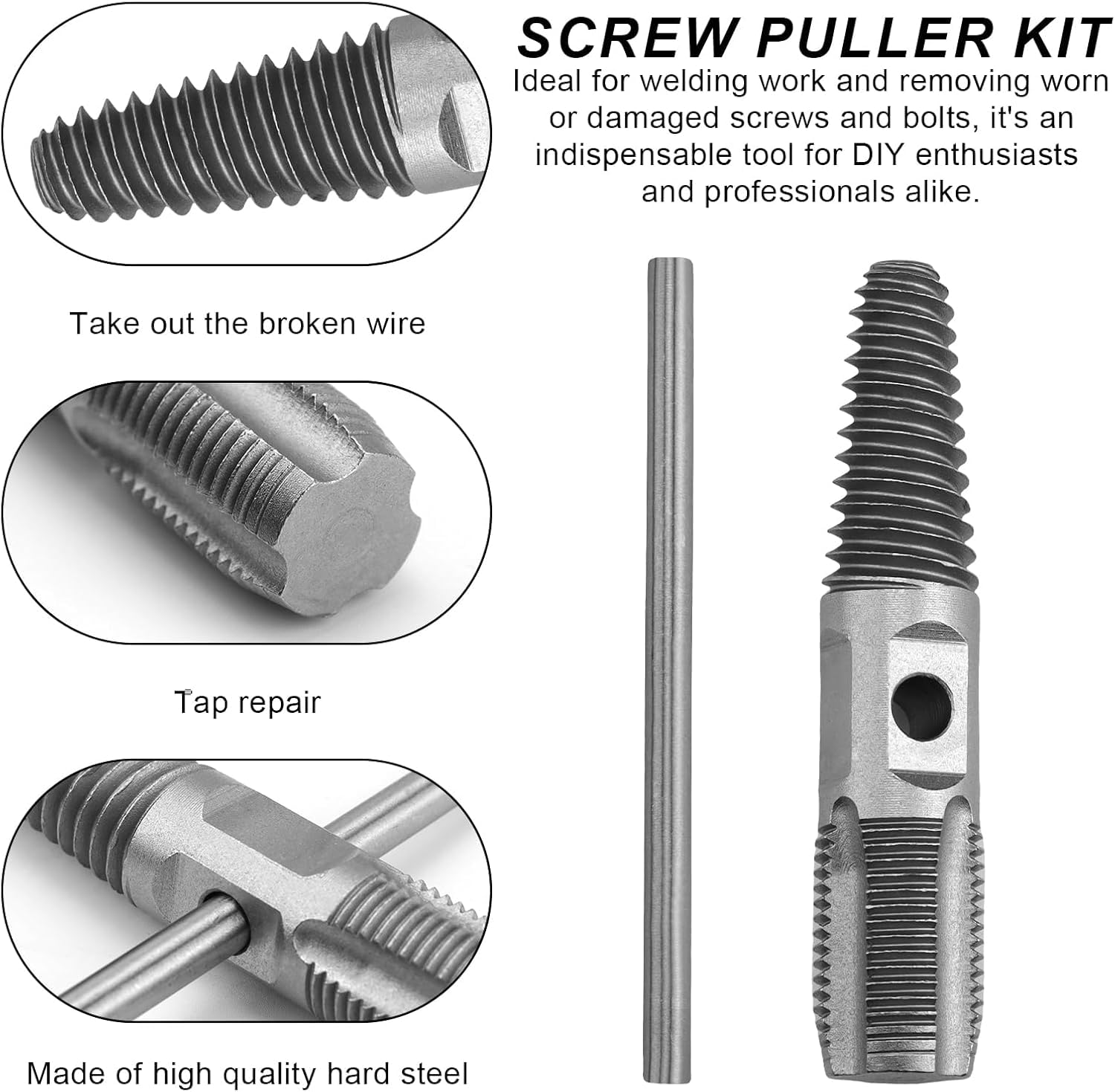 Serplex Broken Pipe Extractor Tool Kit for Plumbing Repairs with Double Head Design | 2 PCS Alloy Set