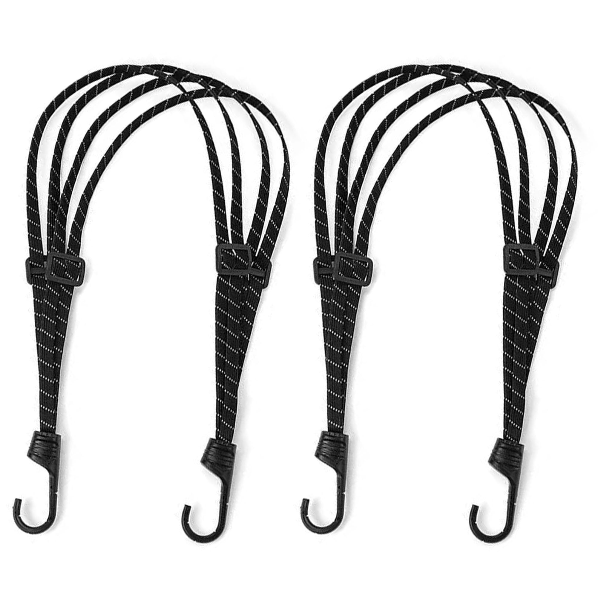 STHIRA® 2 Piece Heavy Duty Bungee Cord with Hook Motorcycle Frame Luggage Strap 90cm Bicycle Elastic