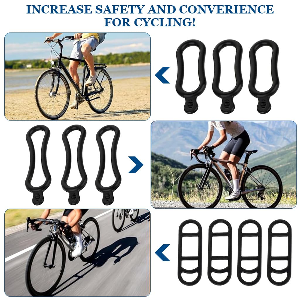 Proberos® 10Pcs Bicycle Silicone Bands Bicycle Handlebar Mounting Straps Elastic Bands Flexible Rubber Mounting Straps for Bike Light, Phone Speaker Holder