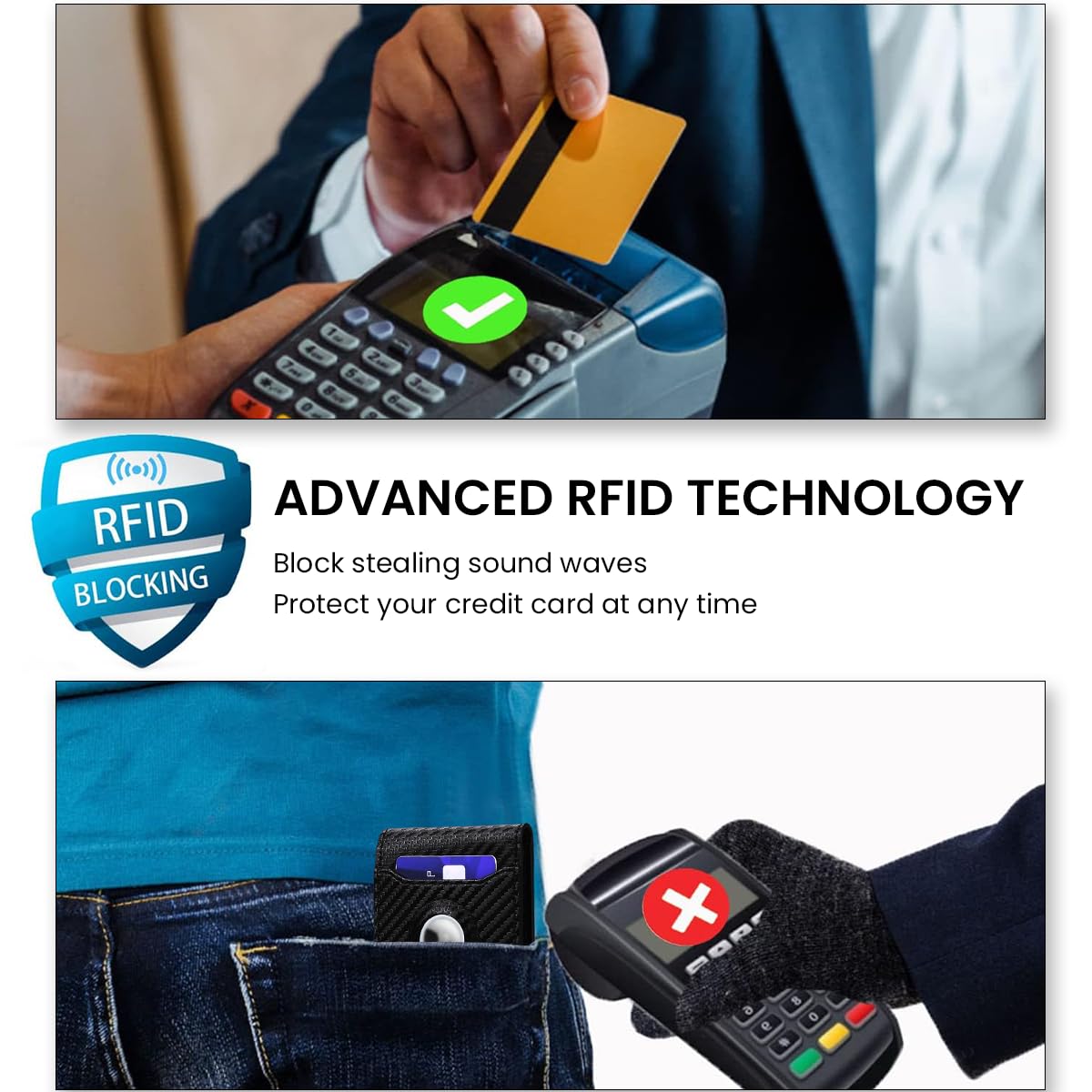 Venzina Wallet for Men with Airtag Slot featuring 5 Card Slots and PU Leather Bifold Design