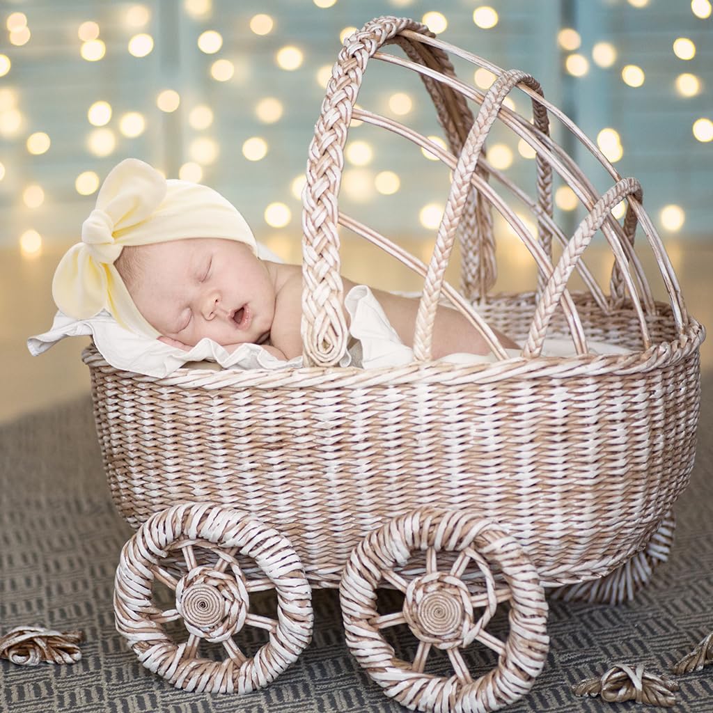 SNOWIE SOFT Baby Caps 6PCS for 0–12 Months with Bow Knot Cotton Turban | Cozy Gift