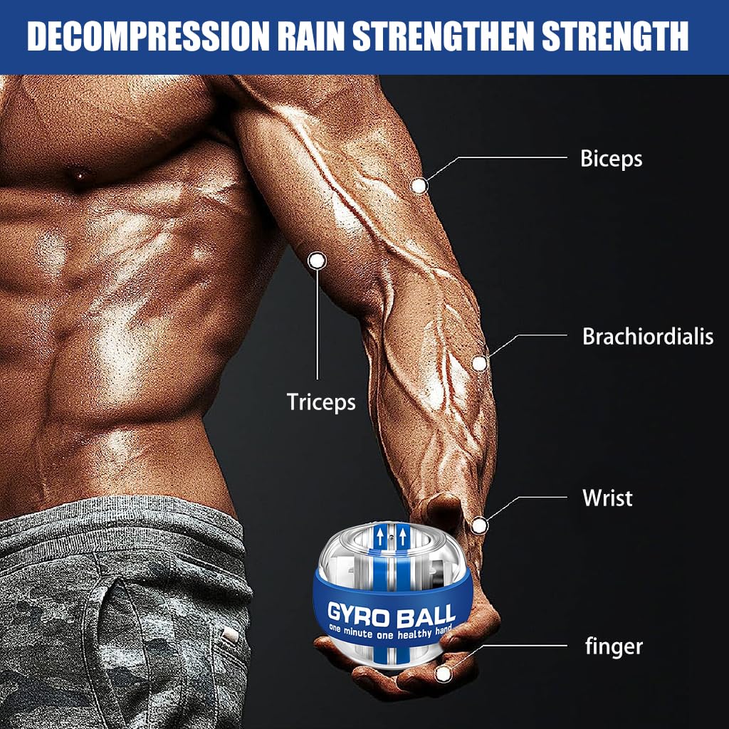 Optifit Wrist Trainer Ball for Arm and Grip Exercise with Auto Start Design 7cm | Portable