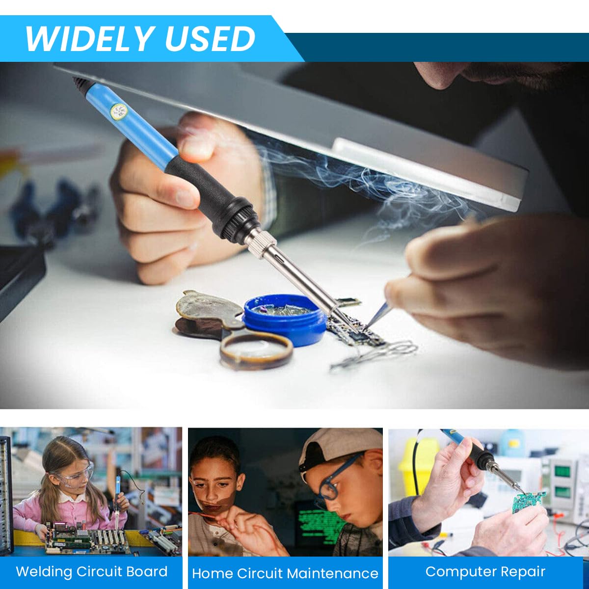 Serplex Wood Burning Kit for DIY Crafts with 62 Pieces and Dual Function Soldering Pen