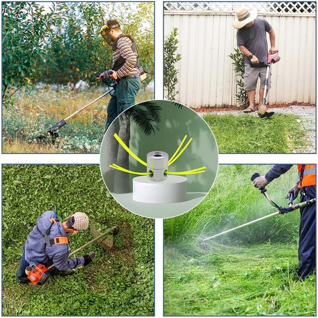 ZIBUYU Grass Trimmer Head Set with 10m Nylon Line and Wear‑Resistant Aluminium Fit | Effective Lawn Cutting