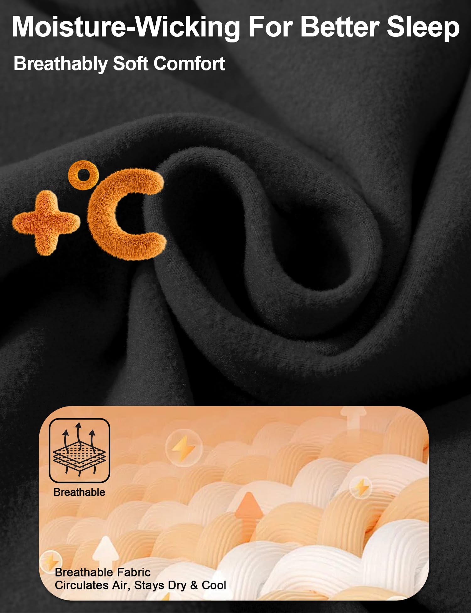 Venzina Women's Thermal Underwear Set for Cold Weather with Double-Sided Fleece | Seamless Ultra Soft Base Layer