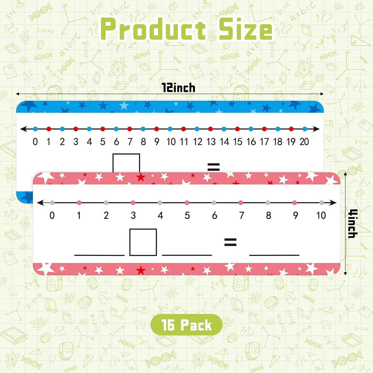 PATPAT Early Education Cards for Math Practice with 16 Reusable Cards and 2 Pens | Dry Erase Addition Learning Set for Toddlers