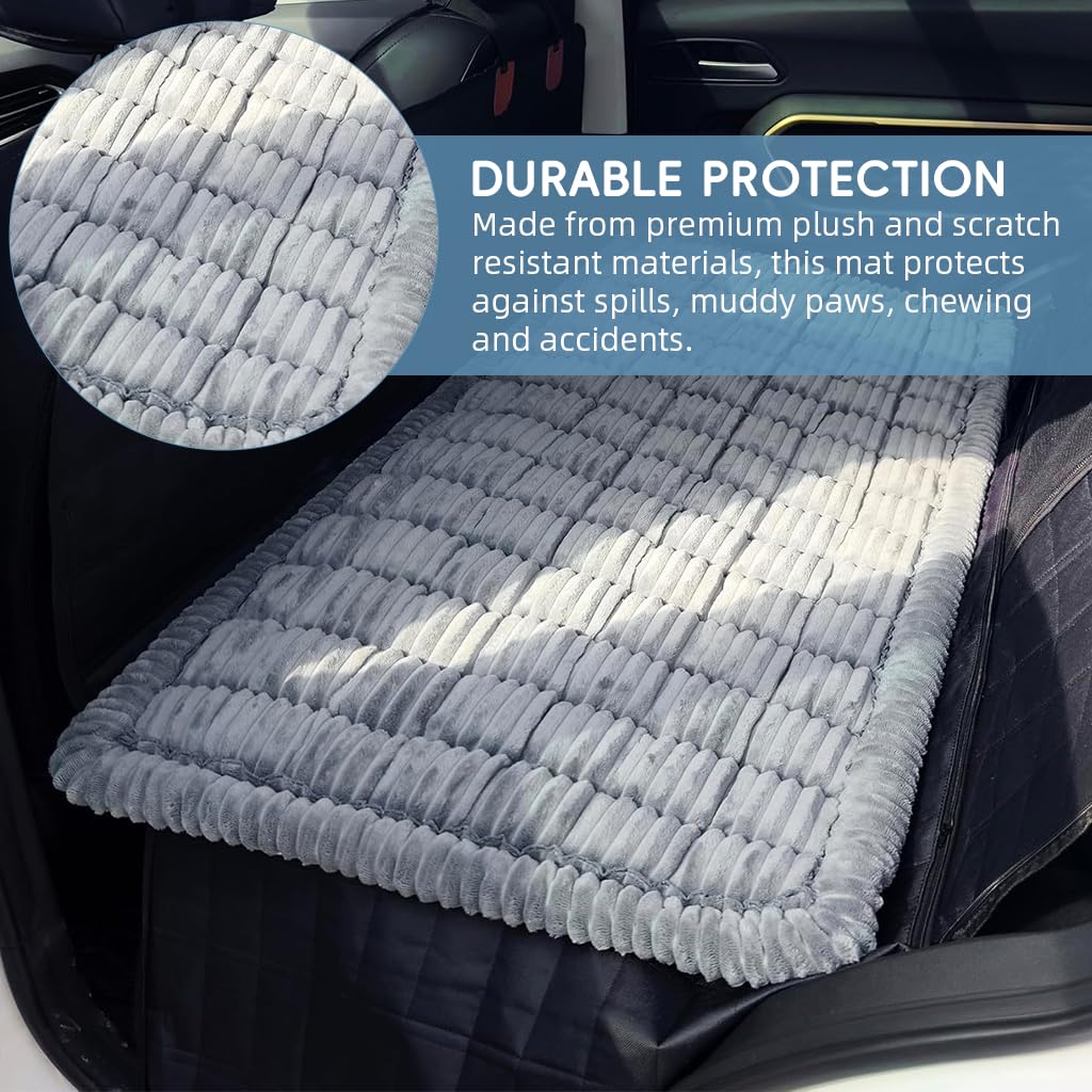 Qpets Dog Car Seat Cover for SUV and Sedan with Non Slip Backing and Plush Padding 60x137cm