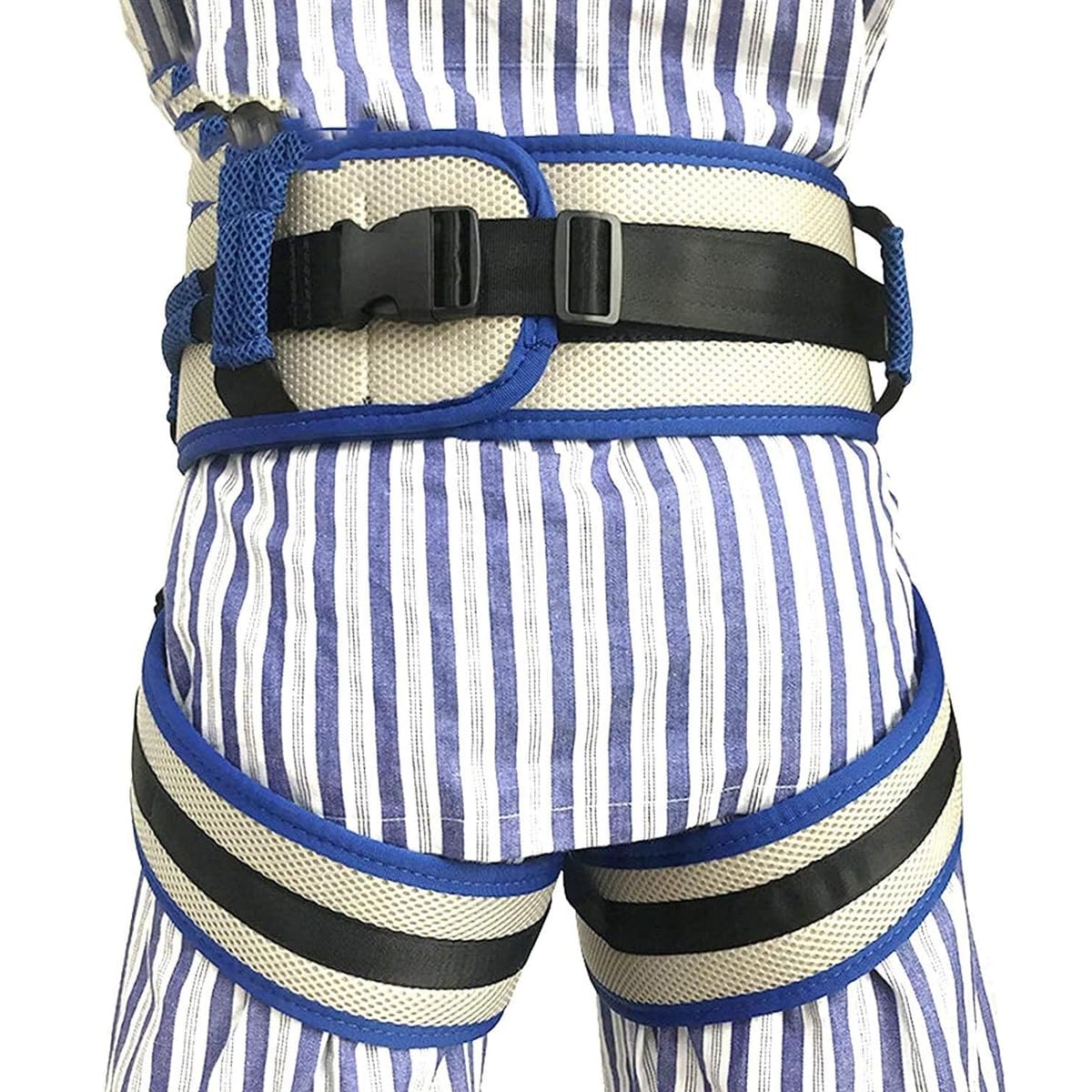HANNEA Transfer Belt for Elderly Assistance with Quick Release Buckle and Leg Loops featuring Adjustable 75–110 cm Waist | EVA Mesh Fabric Support
