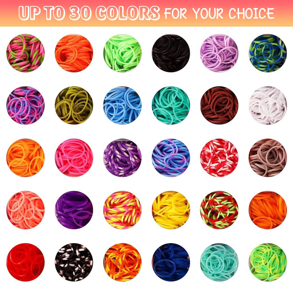 PATPAT Loom Bands Kit for Kids with 2500pcs Rubber Bands and Braiding Tools | DIY Bracelet Making Set