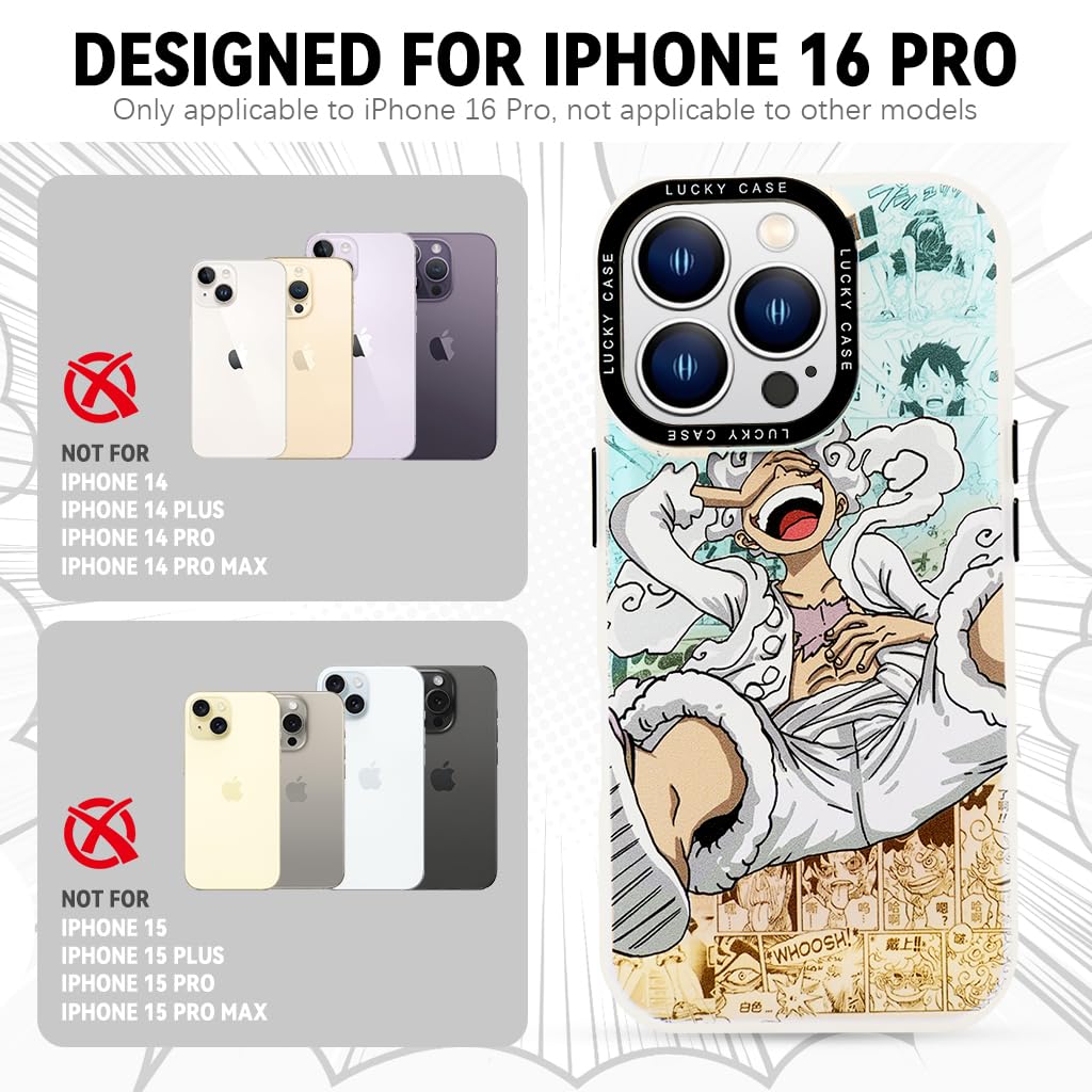 FANCYKU Phone Case for iPhone 16 Pro with Holographic Iridescent Acrylic | Anti Scratch