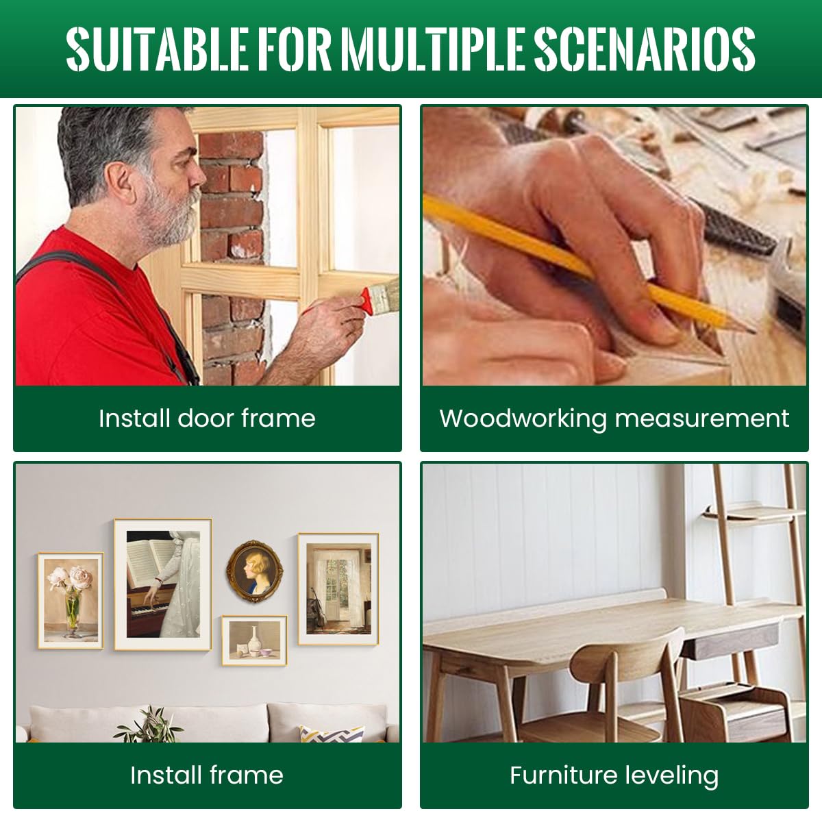 Serplex Magnetic Leveler Tool for Construction and HVAC Installation with 3 Bubble Vials | Portable 3PCS Set