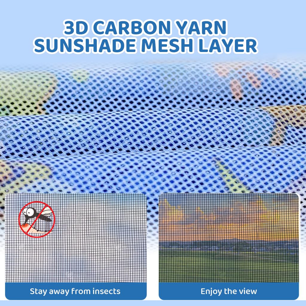 STHIRA Magnetic Car Window Sun Shade for Kids with Double Layer UV Protection | Cartoon Design