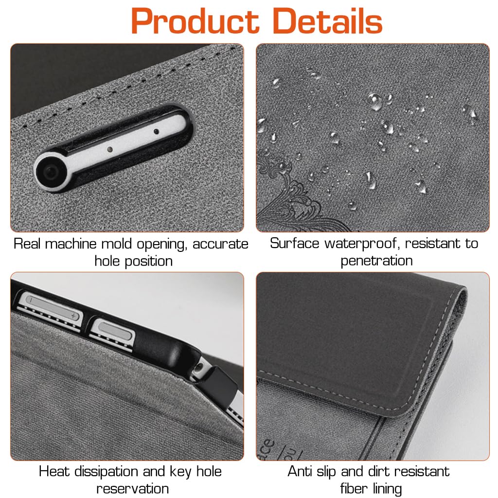 ZORBES Tablet Cover for Surface Pro 9 with Stylus Pen Holder and Embossed PU Leather | Adjustable Stand