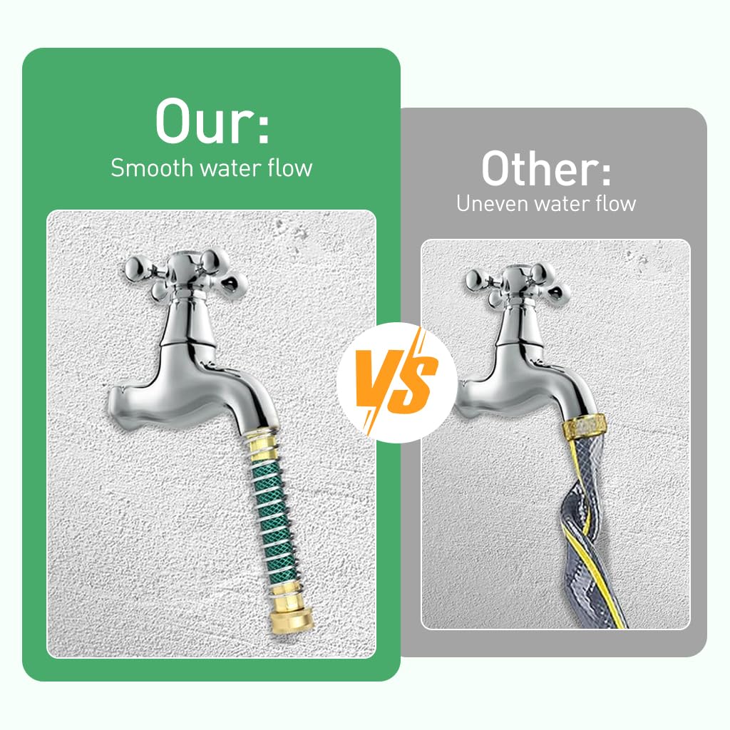 HASTHIP Garden Hose Connector Adapter for Faucets with 5.7 in Extender and Coil Spring | Brass