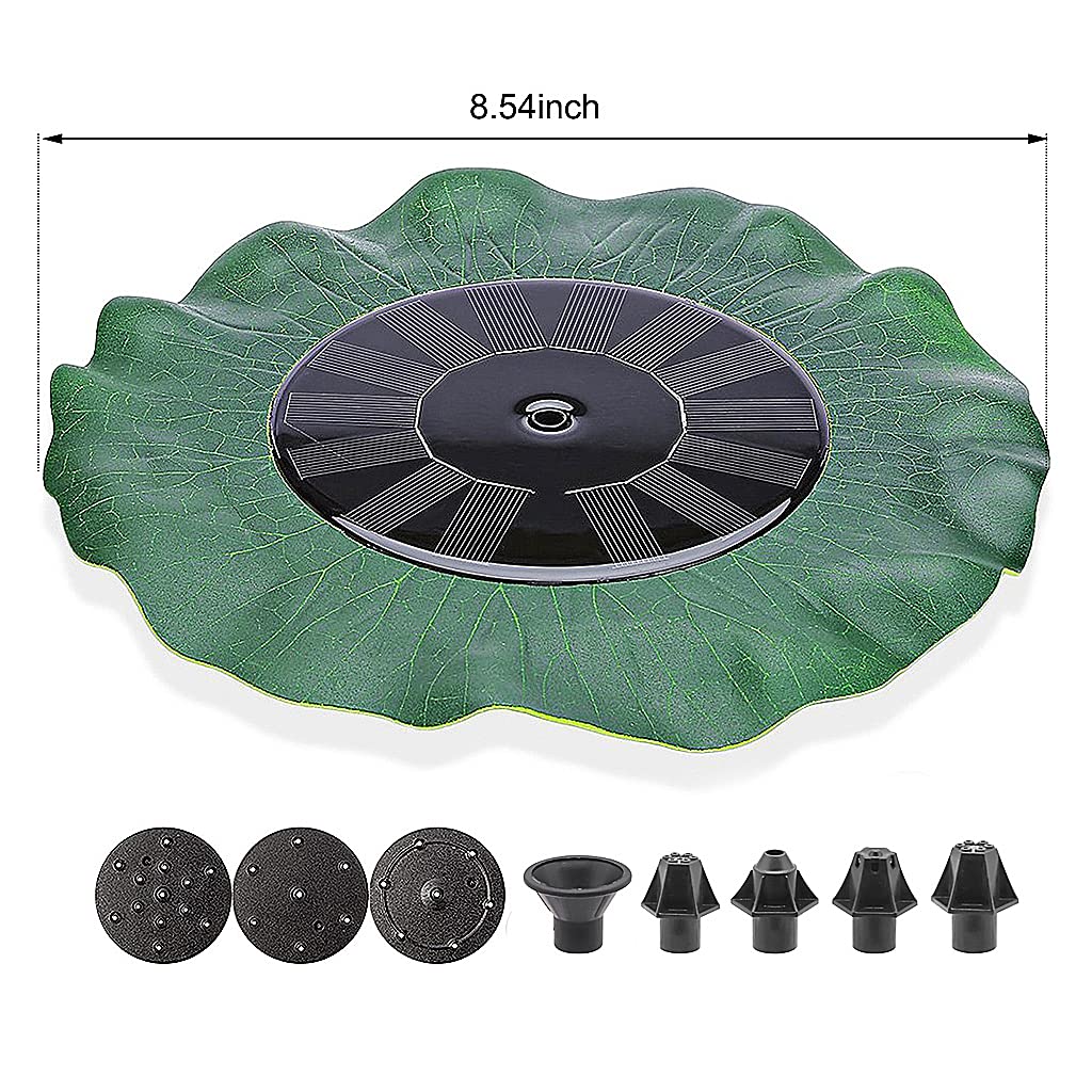 ELEPHANTBOAT Solar Fountain Pump for Bird Bath and Pond featuring 5 Spray Patterns | ABS IP68 Design