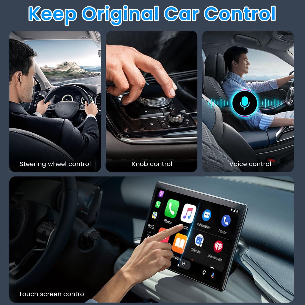 zitronix Carplay and Android Auto Wireless USB Adapter 2 in 1,Wireless Convert for Wired Carplay and Android Auto BT 5.3 & 2.4GHz/5GHz Dual Mold Wifi Connection Plug and Go Universal Wireless Convert