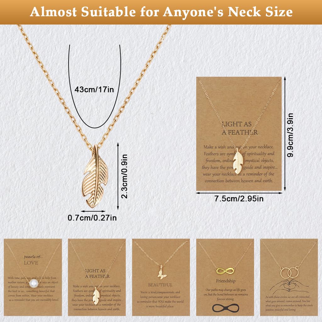 Zibuyu Pendant Necklace Set for Women and Girls featuring 5PC Design with 42cm Chain | Golden Alloy Adjustable Jewelry Gift