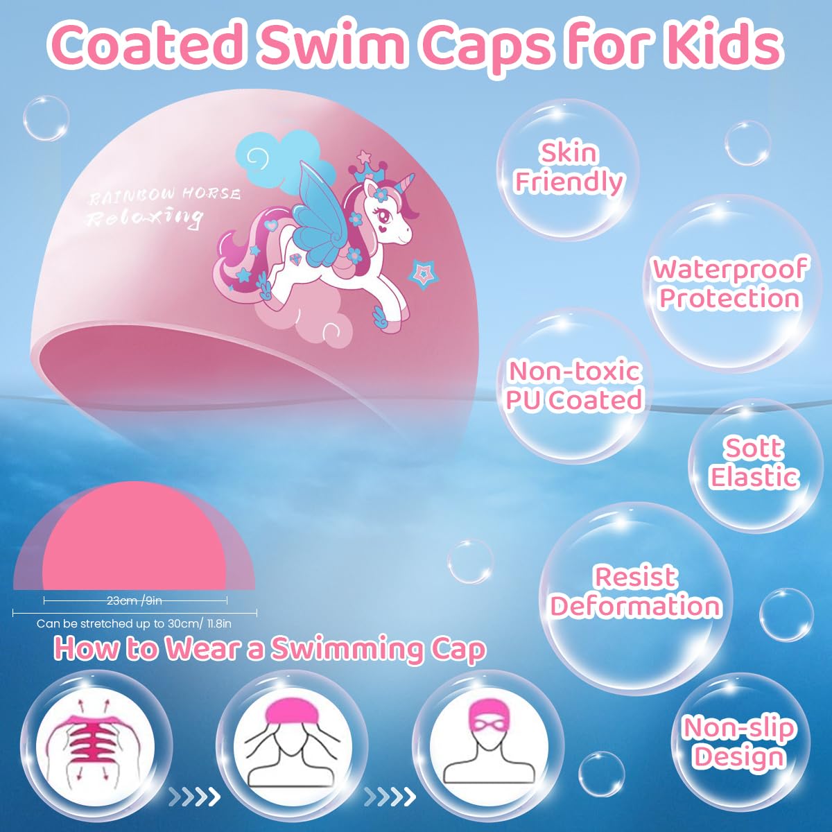Proberos Swimming Goggles for Kids with Anti Fog UV Protection | Leakproof Big Frame Set