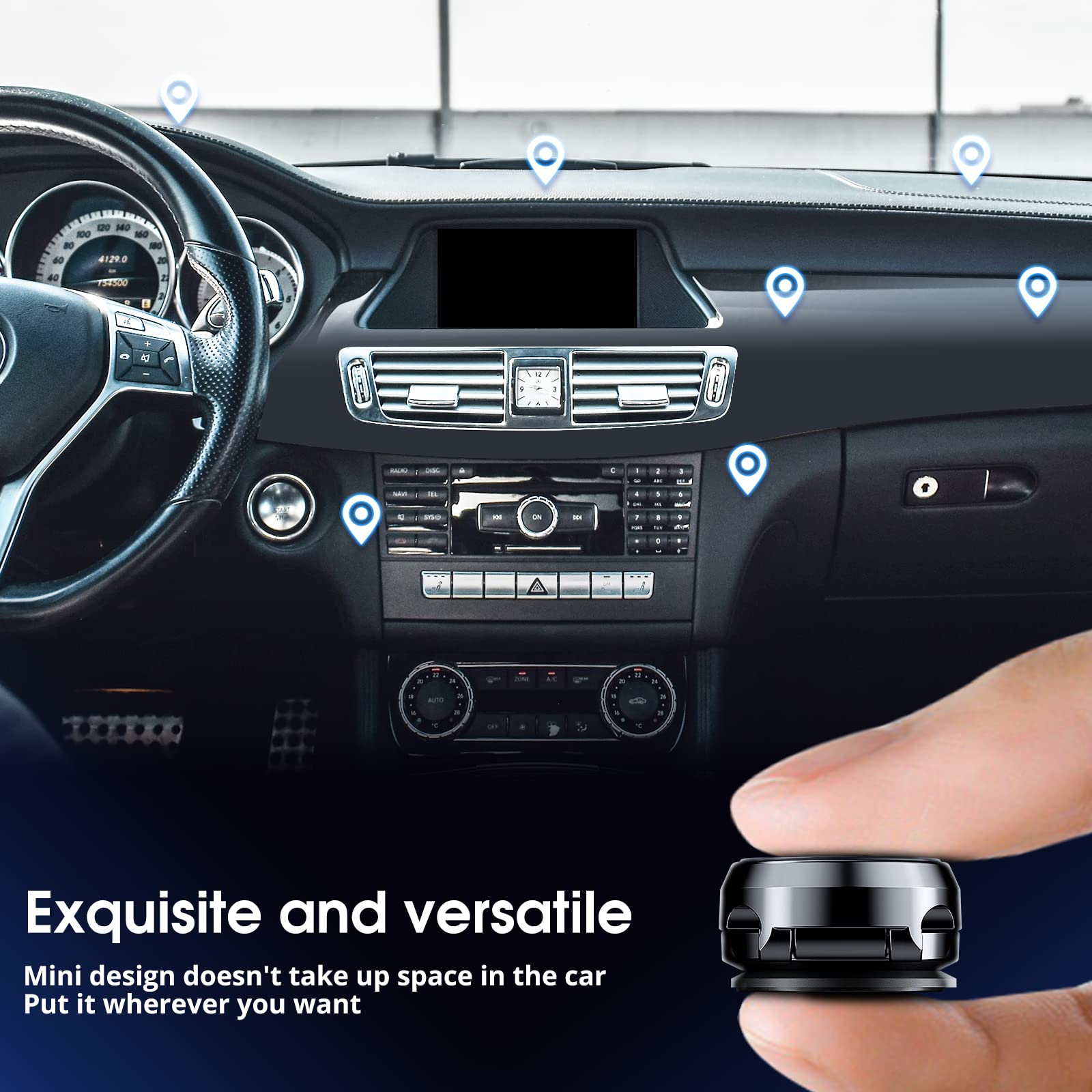STHIRA Magnetic Mobile Holder for Car with 6 N52 Magnets and Adjustable Alloy Arm | Easy Installation