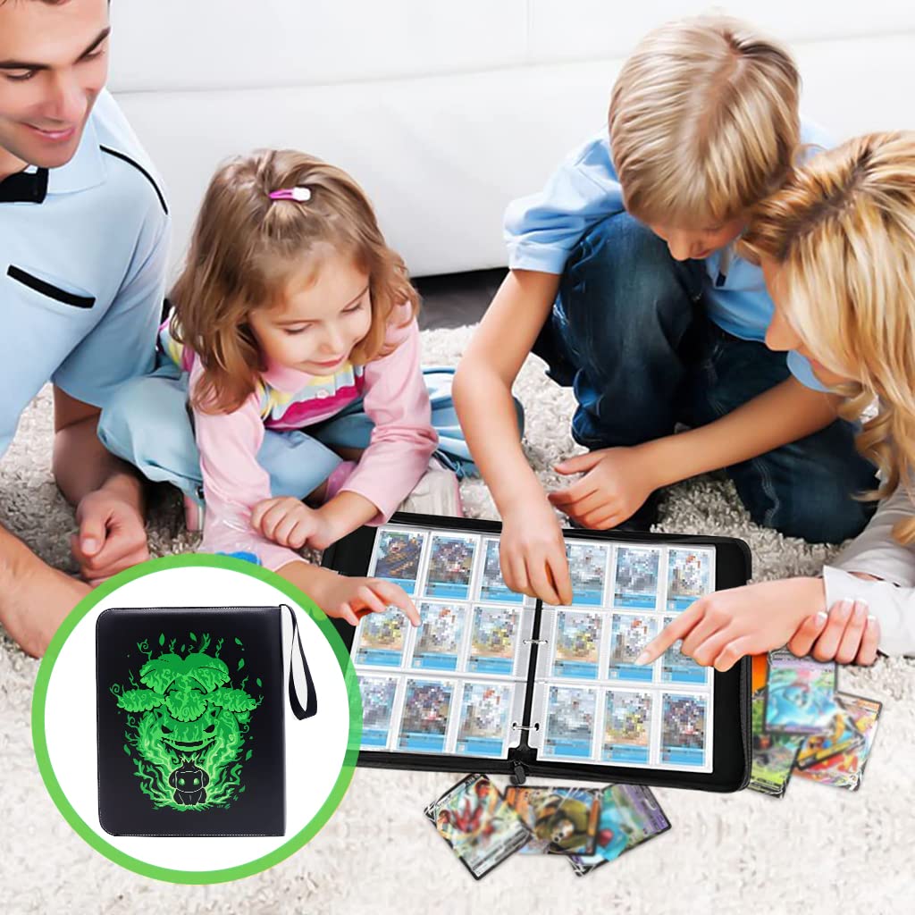 PATPAT Trading Card Binder for 720 Pokemon Cards with Zipper Case and 3 Ring Design | Gift for Kids
