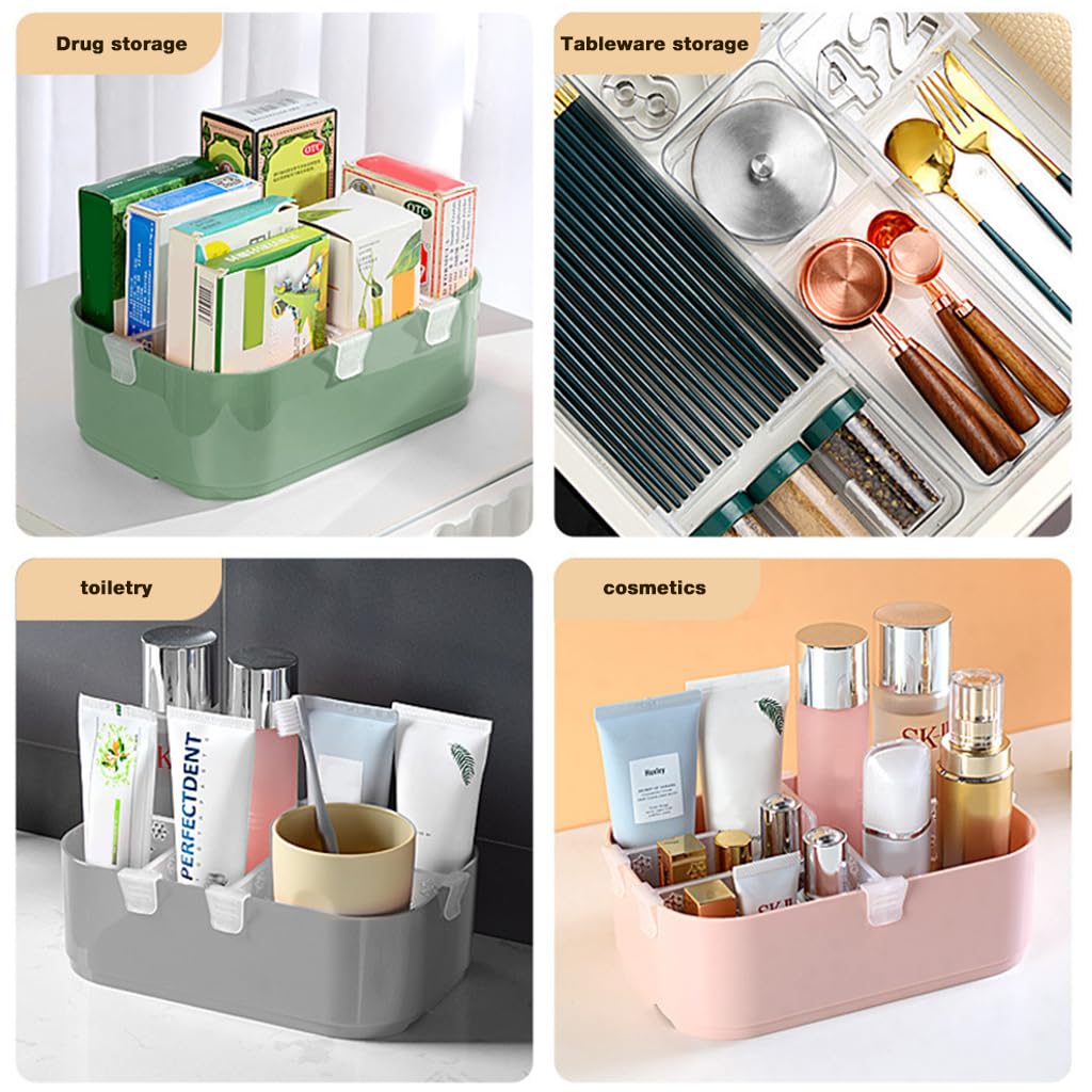 HASTHIP Refrigerator Divider Storage Organizers for Customizable Bins with 24pcs PP Inserts | Easy Slide-On Design for Neat Compartment Separation