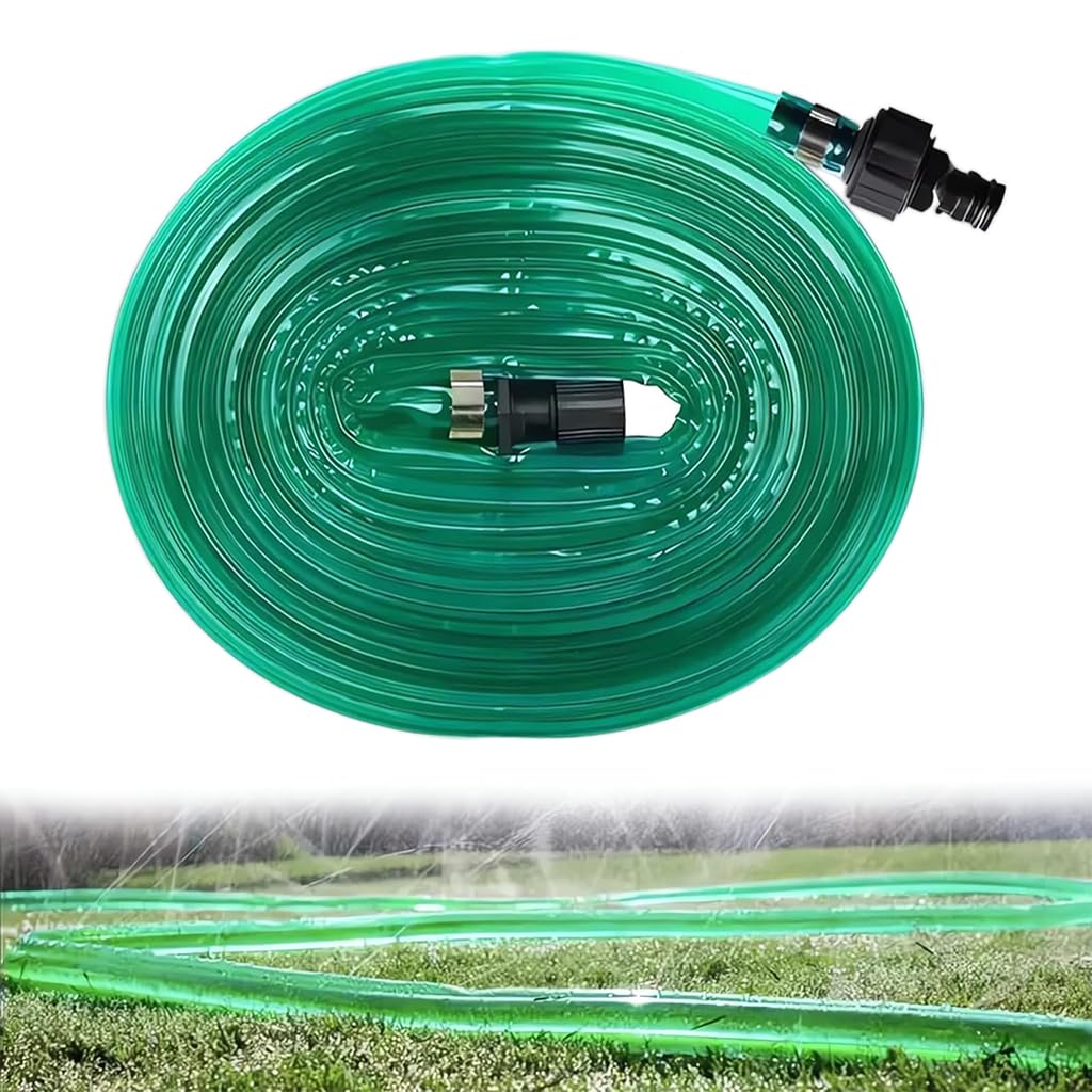 HASTHIP® Garden Hose 49.2Ft PVC Soaker Hose Universal Garden Soaker Hose Summer Water Fun Sprinkler Hose Porous Weep Hose for Gardening, Watering Garden Beds, Irrigation