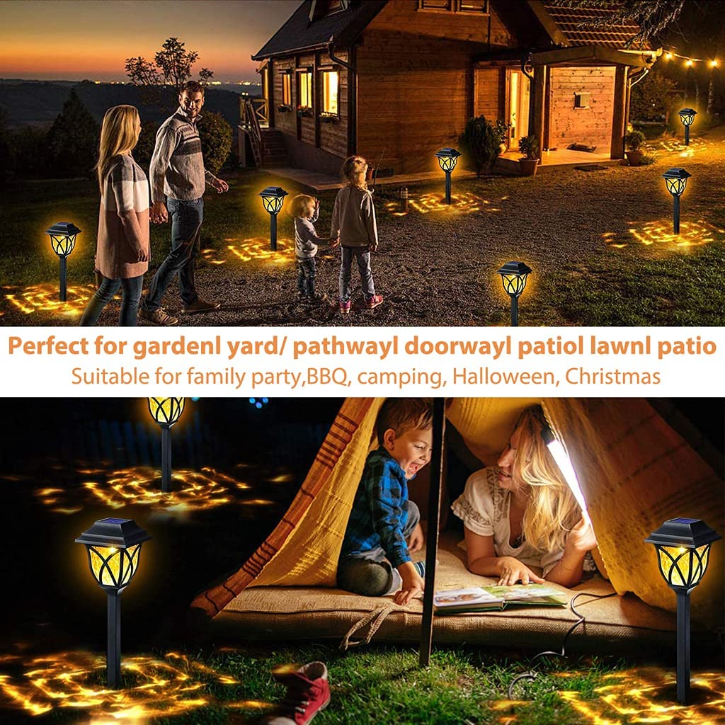 ELEPHANTBOAT Solar Path Lights for Garden and Patio with IP44 Waterproof Design | 6 Pcs Warm White LED Outdoor Lighting
