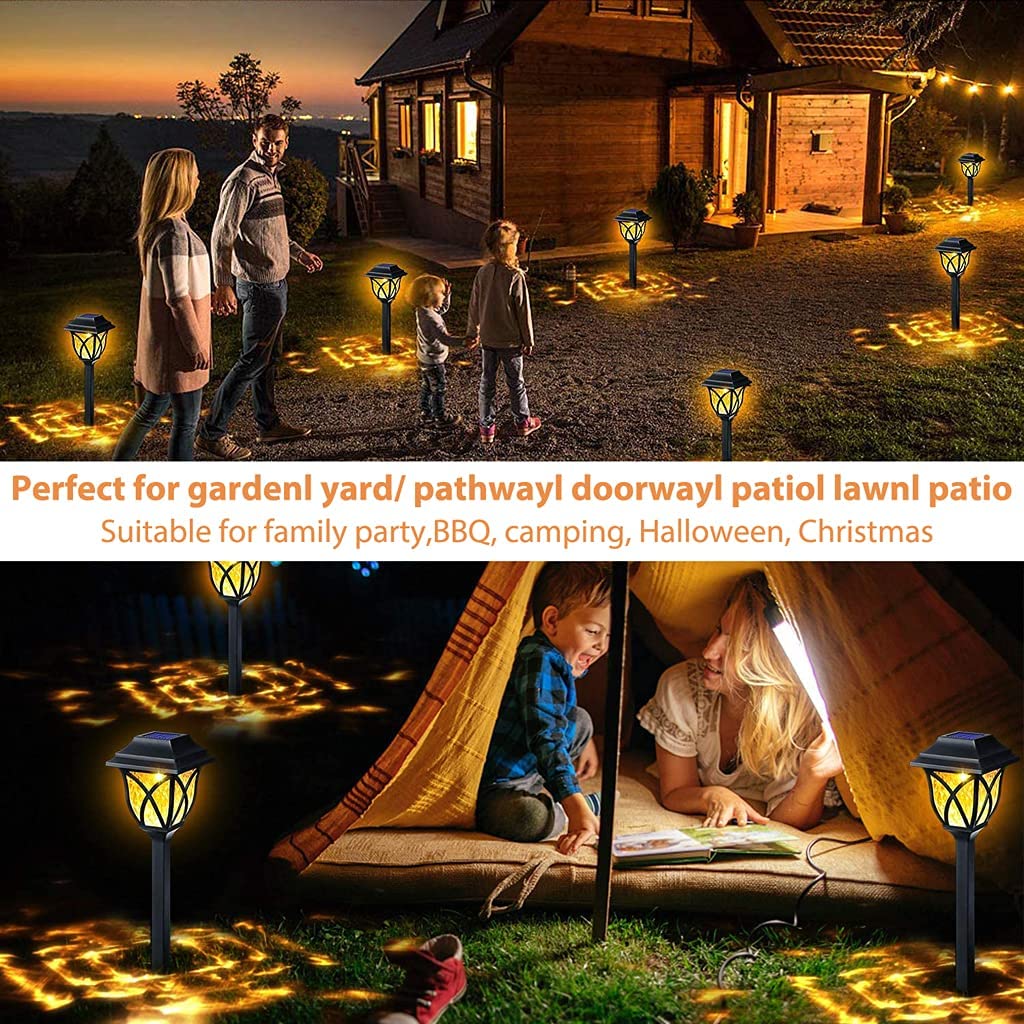 ELEPHANTBOAT Solar Light for Home Decoration 6 Pcs IP44 Night Lamp Solar Path Lights Outdoor Solar Pathway LED Outdoor Waterproof for Garden, Patio, Yard, Landscape,Walkway and Driveway Warm White Light