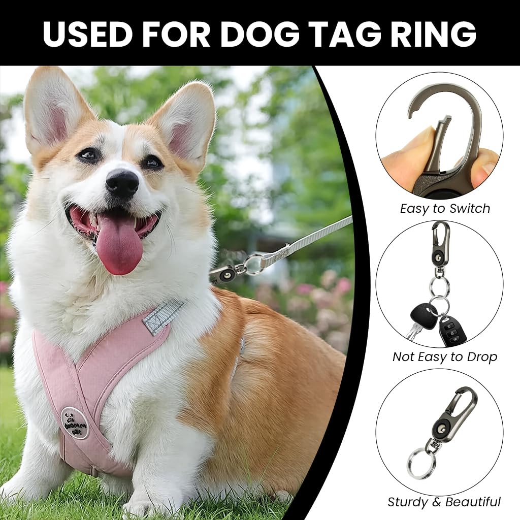 Zibuyu Mens Key Chain with Dual Rings for Car and Home Keys featuring Zinc Alloy Silver Finish