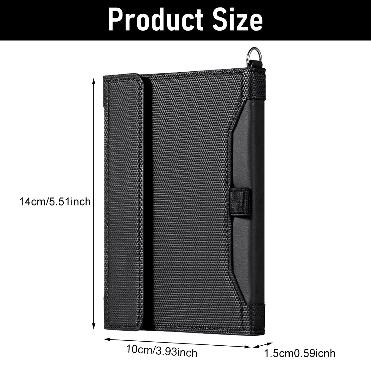 Zibuyu Passport Cover for Travel with RFID Blocking Magnetic Closure 14x10.5cm Black | PU Leather Holder for Men