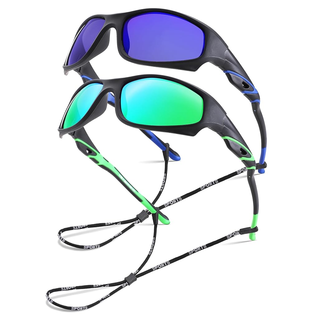 SNOWIE SOFT® Kids Sunglasses  for Aged 6-12 UV400 Polarized Tinted Lens Sunglasses Lightweight Silicone Framed Sunglasses for Beach Play, Travel, Outdoor Fashion Kids Sunglasses, with Storage Case.