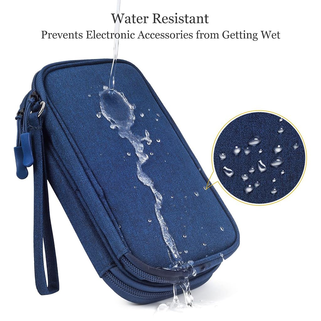 Zibuyu Electronics Organizer Bag for Travel with Dual Layer 8.3x5x2.6 in Design | Waterproof 600D Oxford Case