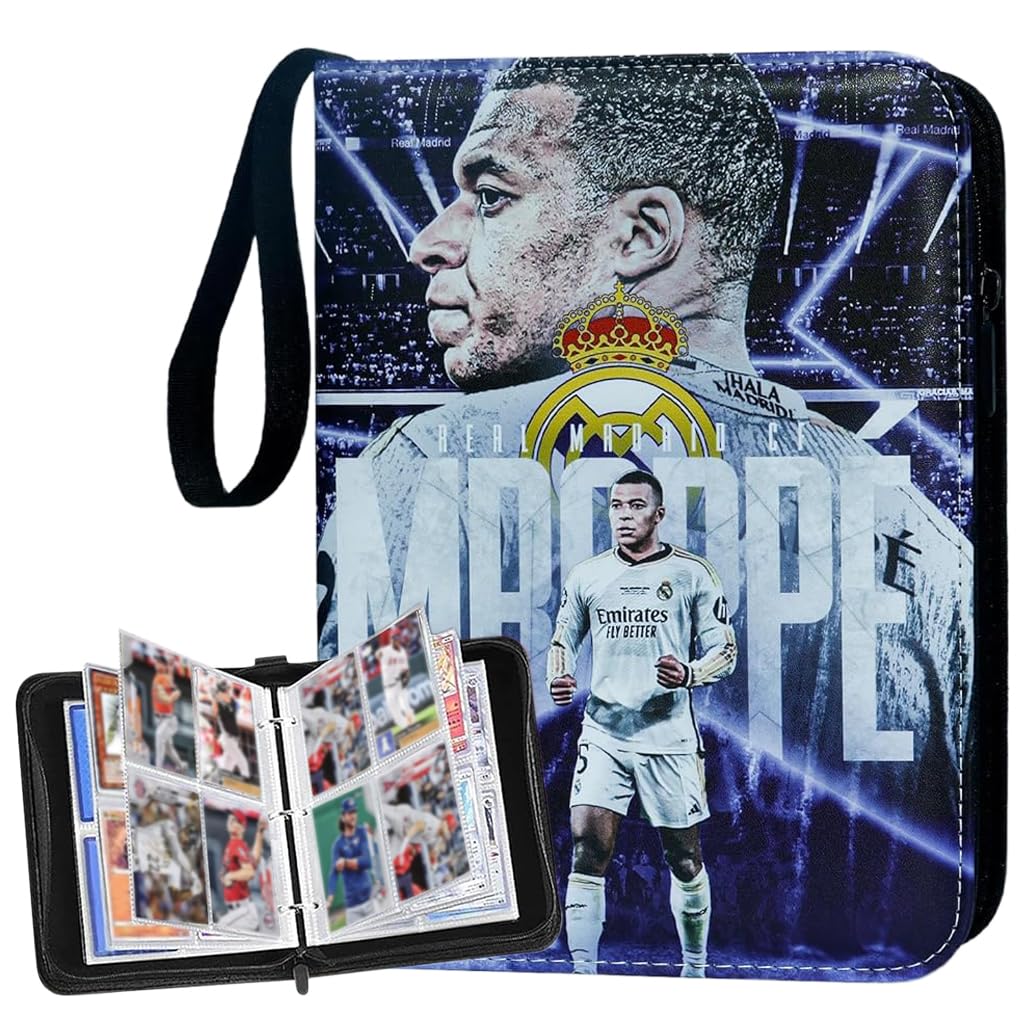PATPAT Soccer Cards Binder for Collectors with 400 Pockets Zipper Closure and PU Cover | Waterproof Storage Organizer