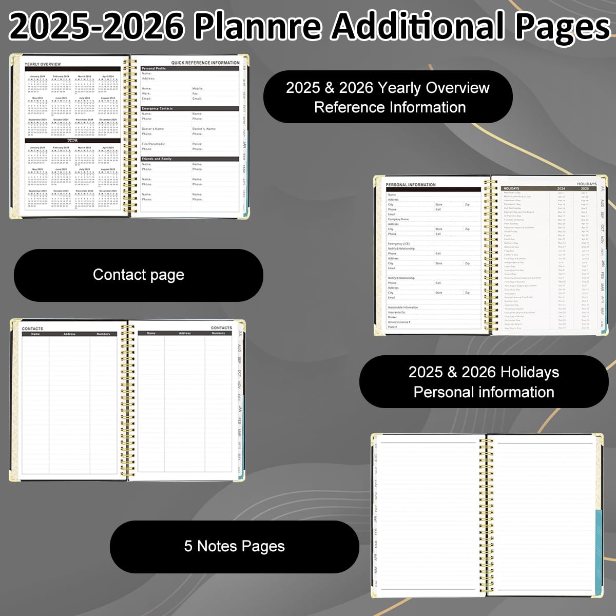 Climberty Academic Planner for 2025–2026 with Double Binding and Black Cover | 9×11 A4 Diary