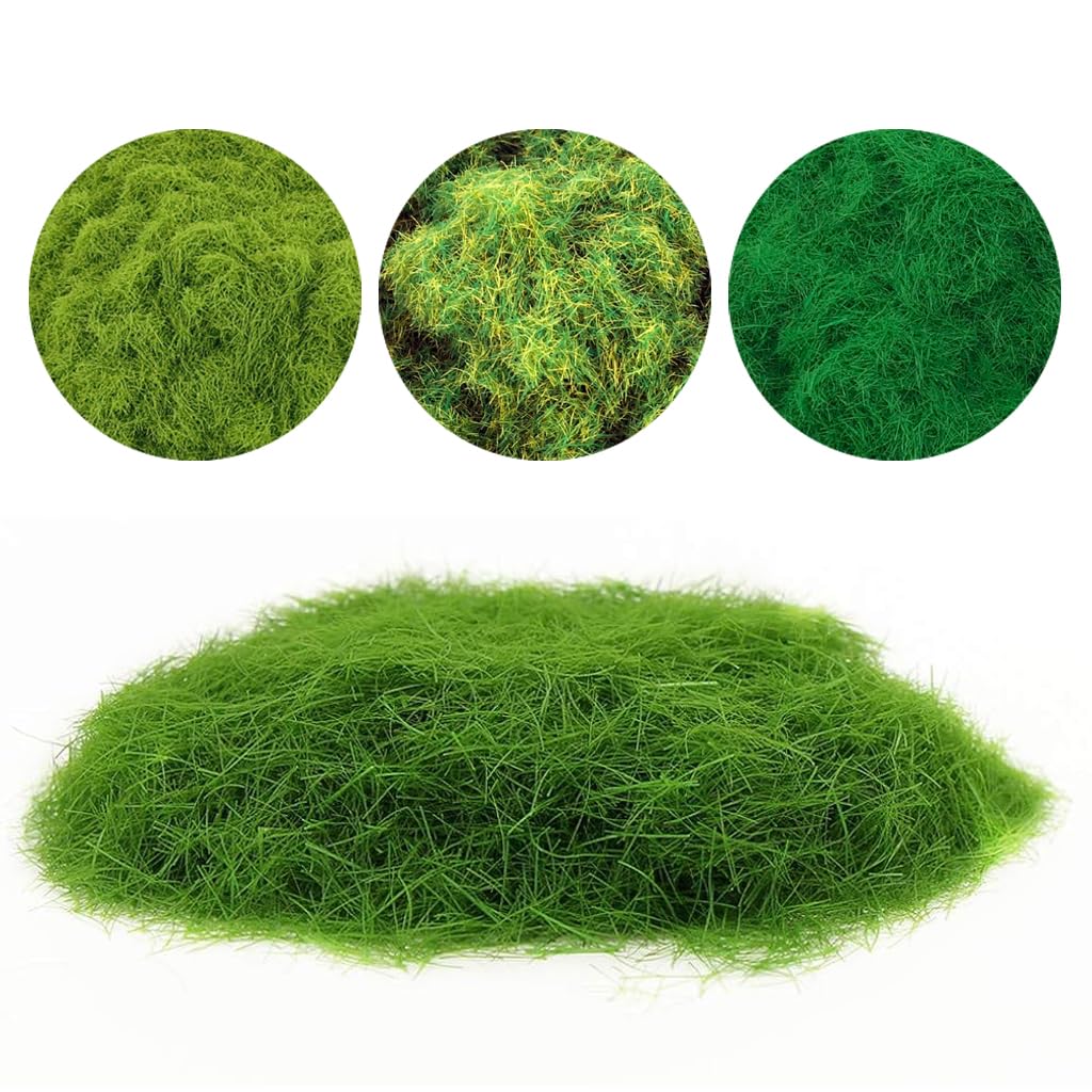 ORTIZA Artificial Grass Mat for Decoration with Realistic Multi Color Texture 4 Pack 30g