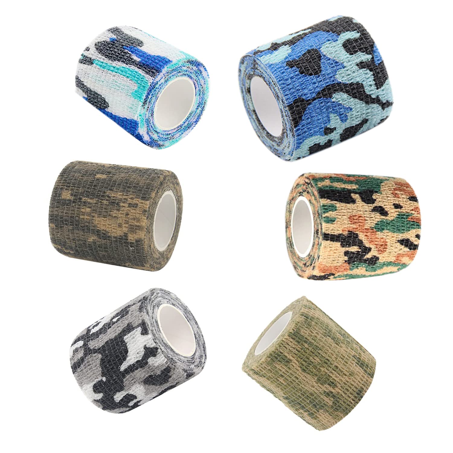 ELEPHANTBOAT Self Adhesive Crepe Bandage for Ankle and Wrist with 6 Rolls 2 in x 14.76 ft | Breathable Non Woven Wrap